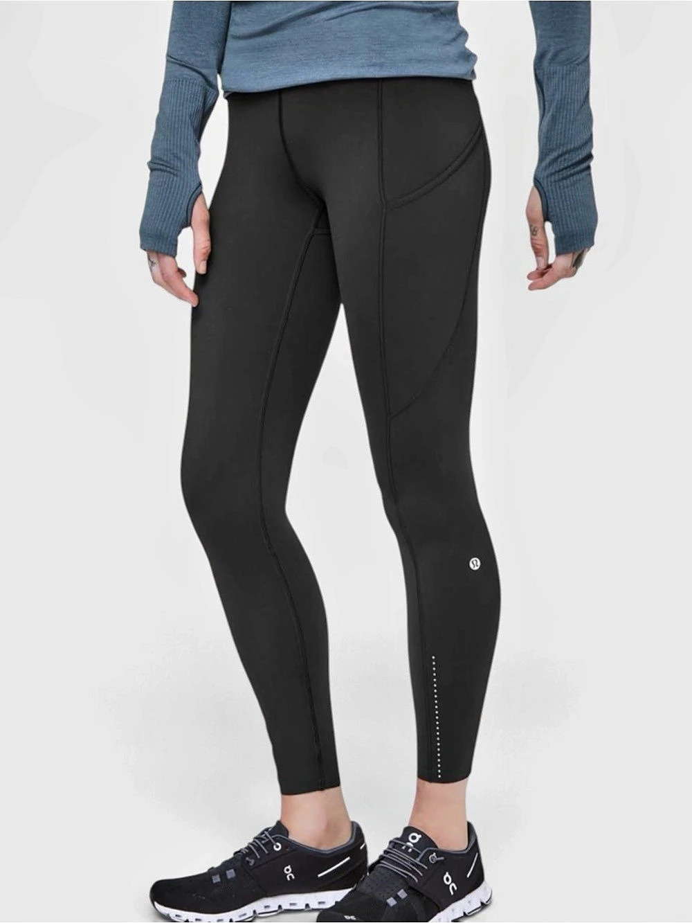 Lululemon Fast & Free 7/8 Tight II Nulux 25" Black Leggings women’s size 8